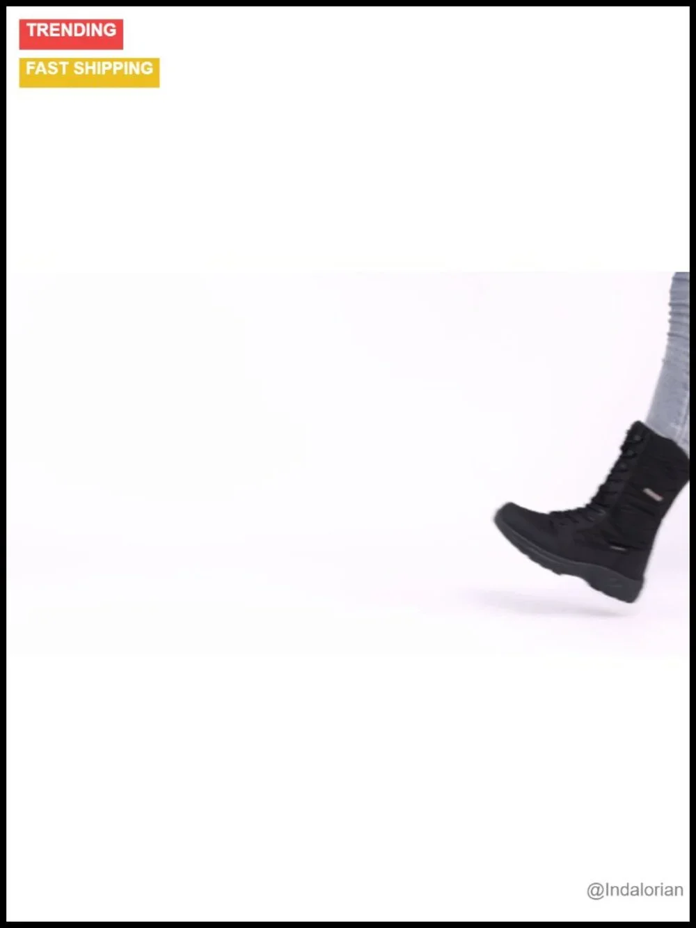 Waterproof Winter Snow Boots with Side Zipper Lightweight Mid Calf Insulated
